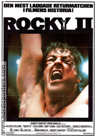 Rocky II 1979 movie poster Talia Shire Burt Young Sylvester Stallone Boxing