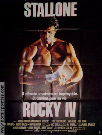 Rocky IV 1985 movie poster Talia Shire Burt Young Brigitte Nielsen Dolph Lundgren Sylvester Stallone Boxing