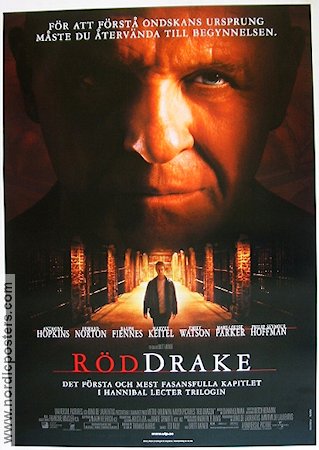 Red Dragon 2002 movie poster Anthony Hopkins Edward Norton Ralph Fiennes Brett Ratner Find more: Hannibal Lecter