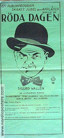 Röda dagen 1931 movie poster Erik Lindorm Sigurd Wallén Politics