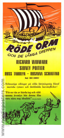 The Long Ships 1964 movie poster Richard Widmark Sidney Poitier Russ Tamblyn Jack Cardiff Find more: Vikings Ships and navy