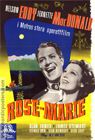 Rose-Marie 1936 poster Jeanette MacDonald Nelson Eddy Reginald Owen WS Van Dyke Berg Musikaler