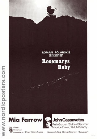 Rosemary´s Baby 1968 movie poster Mia Farrow John Cassavetes Ruth Gordon Roman Polanski Kids