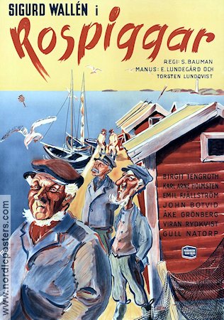 Rospiggar 1942 movie poster Sigurd Wallén John Botvid Albert Engström Skärgård