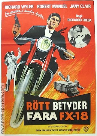 Fermati Coplan 1966 movie poster Richard Wyler Motorcycles Agents
