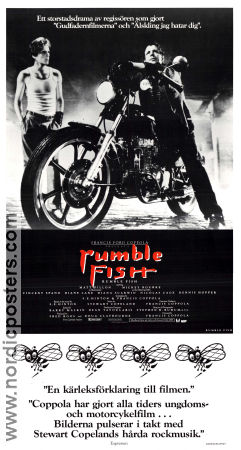 Rumble Fish 1983 movie poster Matt Dillon Mickey Rourke Nicolas Cage Francis Ford Coppola Motorcycles Cult movies Gangs