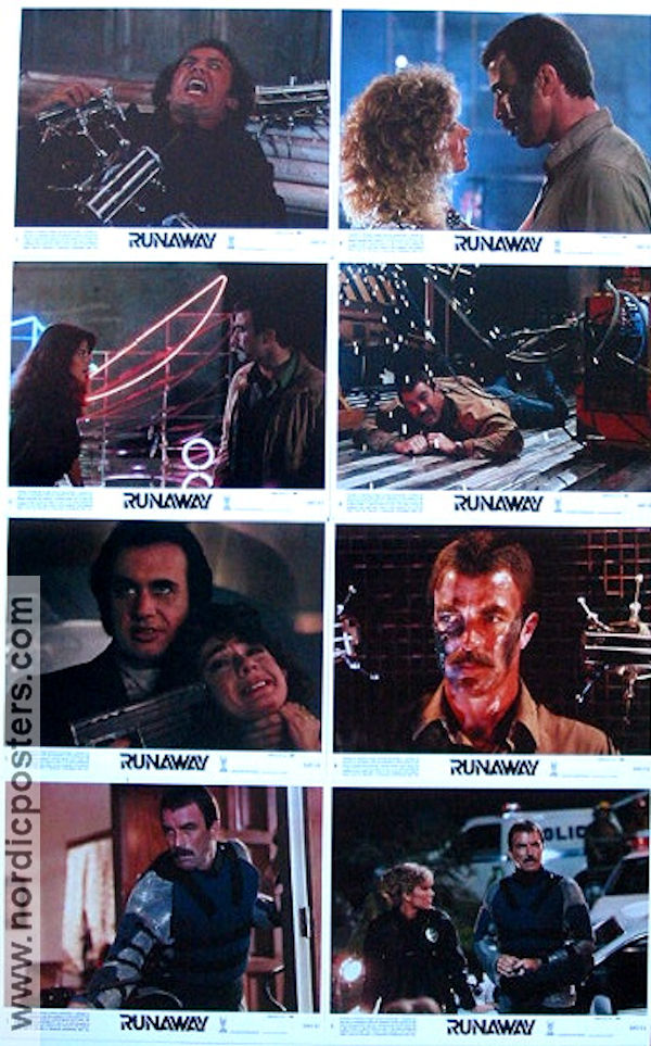 Runaway 1984 lobby card set Tom Selleck Gene Simmons Celebrities