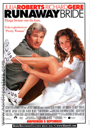 Runaway Bride 1999 movie poster Julia Roberts Richard Gere Joan Cusack Garry Marshall Romance