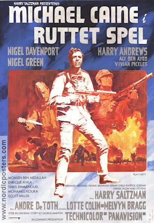 Play Dirty 1969 movie poster Michael Caine Nigel Davenport André De Toth Find more: Nazi War