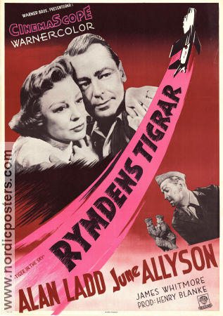 Rymdens tigrar 1955 poster Alan Ladd June Allyson James Whitmore Gordon Douglas Flyg Krig