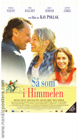 Så som i himmelen 2004 movie poster Michael Nyqvist Frida Hallgren Lennart Jähkel Helen Sjöholm Kay Pollak Bikes