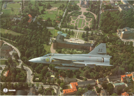 SAAB Scania JA37 Viggen 1990 poster SAAB Planes