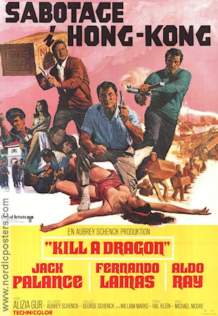Kill a Dragon 1968 movie poster Jack Palance Fernando Lamas Asia