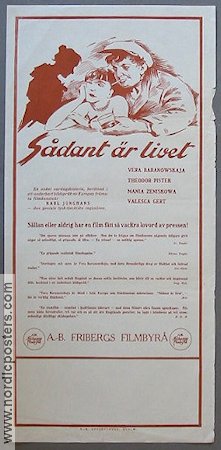 Sådant är livet 1930 movie poster Vera Baranowskaja Country: Czechoslovakia