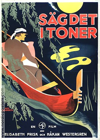 Säg det i toner 1929 movie poster Elisabeth Frisk Håkan Westergren Art Deco Ships and navy Find more: Film 100 Years