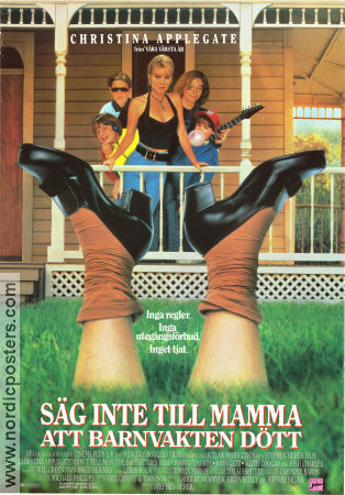 Don´t Tell Mom the Babysitter´s Dead 1991 movie poster Christina Applegate Joanna Cassidy John Getz Stephen Herek