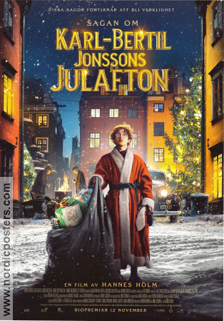 Sagan om Karl-Bertil Jonssons julafton 2021 movie poster Simon Larsson Jonas Karlsson Jennie Silfverhjelm Hannes Holm Writer: Tage Danielsson From TV Holiday