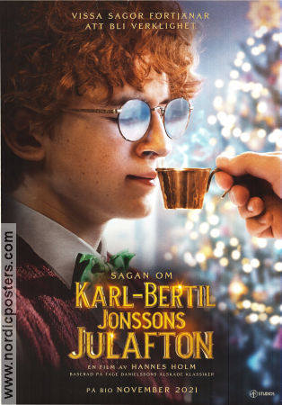 Sagan om Karl-Bertil Jonssons julafton 2021 movie poster Simon Larsson Jonas Karlsson Jennie Silfverhjelm Hannes Holm Writer: Tage Danielsson From TV Holiday