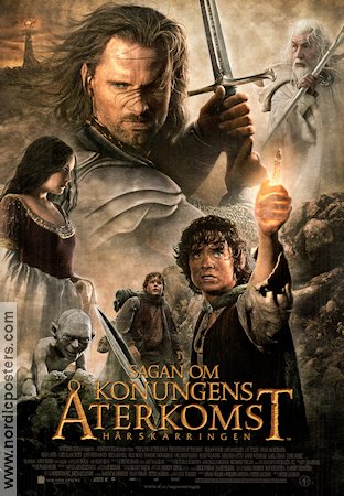 Sagan om konungens återkomst 2003 poster Elijah Wood Ian McKellen Cate Blanchett Viggo Mortensen Orlando Bloom Peter Jackson Hitta mer: Lord of the Rings