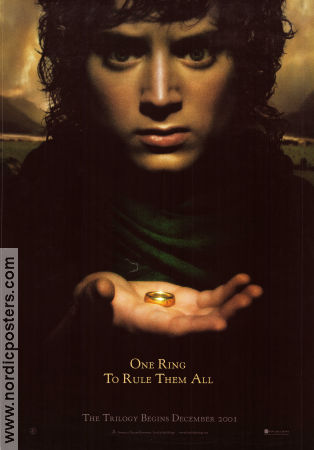 The Lord of the Rings 2001 movie poster Elijah Wood Liv Tyler Viggo Mortensen Hugo Weaving Find more: Lord of the Rings
