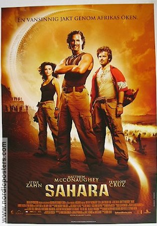 Sahara 2005 movie poster Matthew McConaughey Penelope Cruz Steve Zahn Breck Eisner Find more: Africa