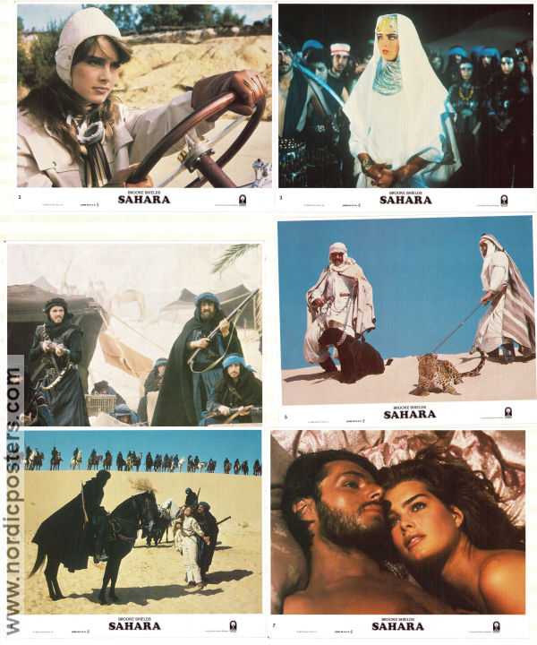 Sahara 1983 lobby card set Brooke Shields Lambert Wilson Andrew V McLaglen