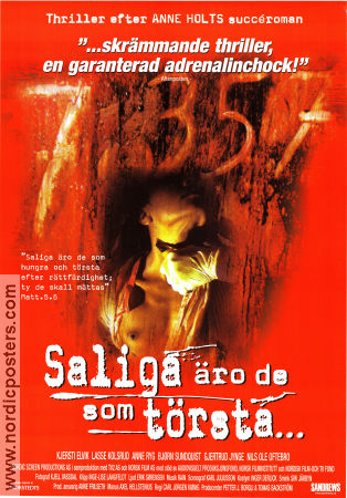 Salige er de som törster 1997 movie poster Kjersti Elvik Gjertrud L Jynge Lasse Kolsrud Carl Jörgen Kiönig Norway