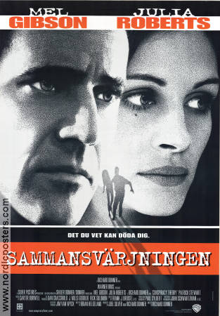 Sammansvärjningen 1997 poster Julia Roberts Mel Gibson Patrick Stewart Richard Donner