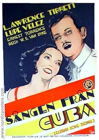 The Cuban Love Song 1931 movie poster Lawrence Tibbett Lupe Velez Ernest Torrence WS Van Dyke Musicals