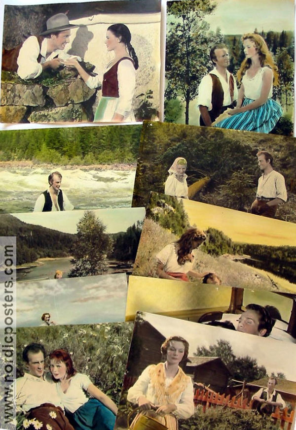 Sången om den eldröda blomman 1956 lobby card set Jarl Kulle Anita Björk Ulla Jacobsson Gustaf Molander Mountains