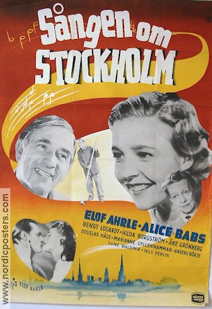Sången om Stockholm 1947 movie poster Alice Babs Elof Ahrle Find more: Stockholm