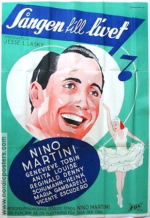 Here´s to Romance 1935 movie poster Nino Martini