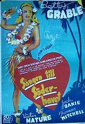 Song of the Islands 1944 movie poster Betty Grable