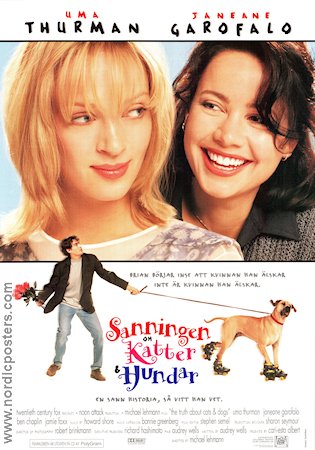 The Truth About Cats and Dogs 1996 movie poster Uma Thurman Janeane Garofalo Michael Lehmann Dogs Cats