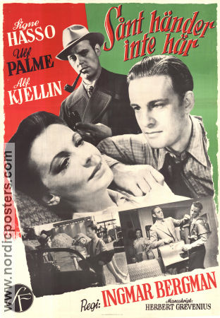 Sånt händer inte här 1951 poster Signe Hasso Ulf Palme Alf Kjellin Ingmar Bergman