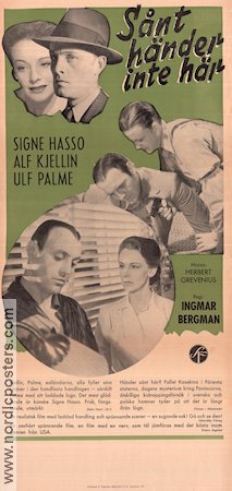 Sånt händer inte här 1951 poster Signe Hasso Ulf Palme Alf Kjellin Ingmar Bergman