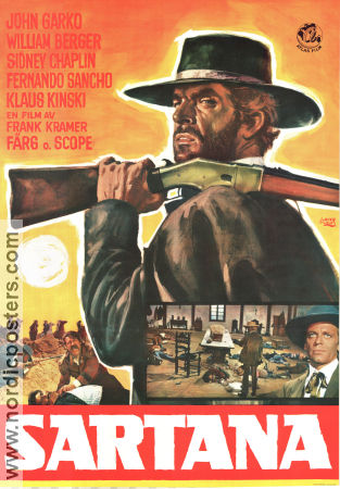 Se incontri Sartana prega per la tua morte 1968 movie poster John Garko Klaus Kinski Frank Kramer Poster artwork: Walter Bjorne Guns weapons