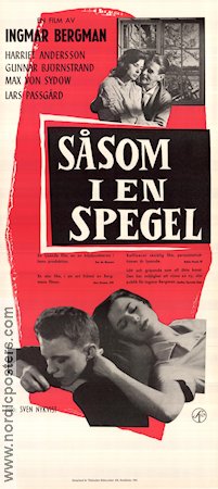 Through a Glass Darkly 1961 movie poster Harriet Andersson Gunnar Björnstrand Max von Sydow Lars Passgård Ingmar Bergman Photo: Sven Nykvist