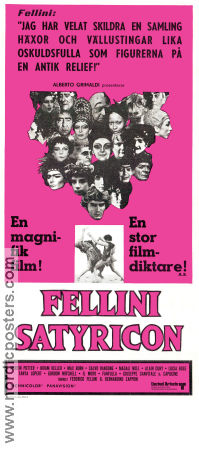 Fellini Satyricon 1969 movie poster Martin Potter Hiram Keller Max Born Federico Fellini Artistic posters