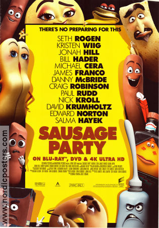 Sausage Party 2016 poster Seth Rogen Conrad Vernon Animerat Mat och dryck