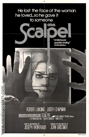 Scalpel 1977 movie poster Robert Lansing Judith Chapman Arlen Dean Snyder John Grissmer