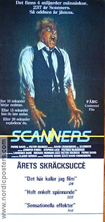 Scanners 1981 movie poster Jennifer O´Neill David Cronenberg Country: Canada