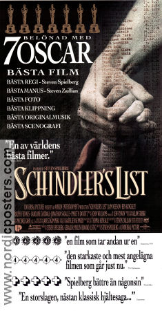 Schindler´s List 1993 movie poster Liam Neeson Ralph Fiennes Ben Kingsley Steven Spielberg Find more: Nazi
