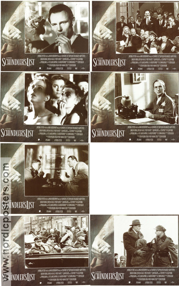 Schindler´s List 1993 lobby card set Liam Neeson Ralph Fiennes Ben Kingsley Steven Spielberg Find more: Nazi