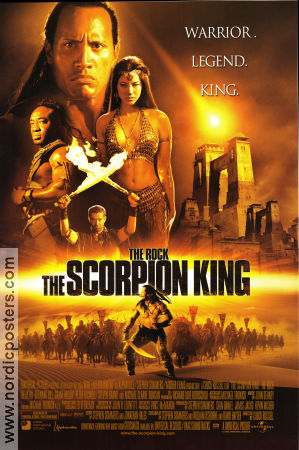 The Scorpion King 2001 movie poster Dwayne Johnson Steven Brand Michael Clarke Duncan Chuck Russell