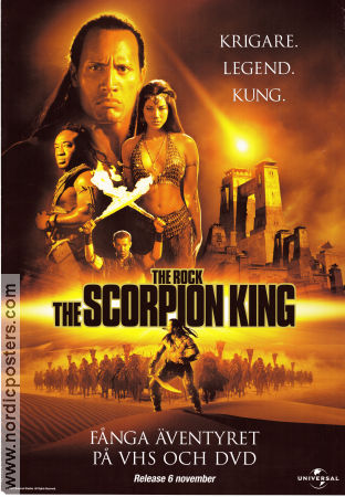 The Scorpion King 2001 poster Dwayne Johnson Steven Brand Michael Clarke Duncan Chuck Russell