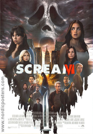 Scream VI 2023 movie poster Courteney Cox Melissa Barrera Jenna Ortega Matt Bettinelli-Olpin