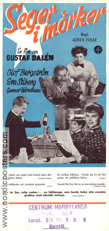 Seger i mörker 1954 movie poster Eva Stiberg Olof Bergström Gunnar Björnstrand Gösta Folke Find more: Gustaf Dahlén