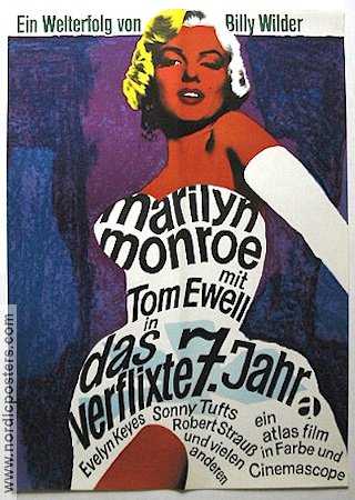 The Seven Year Itch 1955 movie poster Marilyn Monroe Tom Ewell Billy Wilder Artistic posters