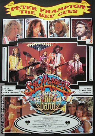 Sgt Pepper´s Lonely Hearts Club Band 1978 movie poster Peter Frampton Bee Gees Beatles Billy Preston Robert Stigwood Rock and pop Musicals